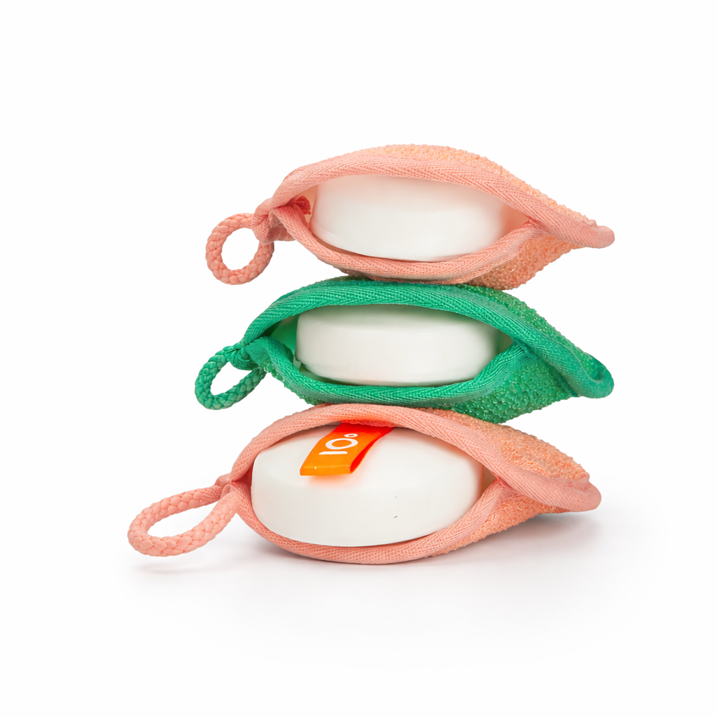 Seifensäckchen mit Peeling-Effekt (3 Stück)