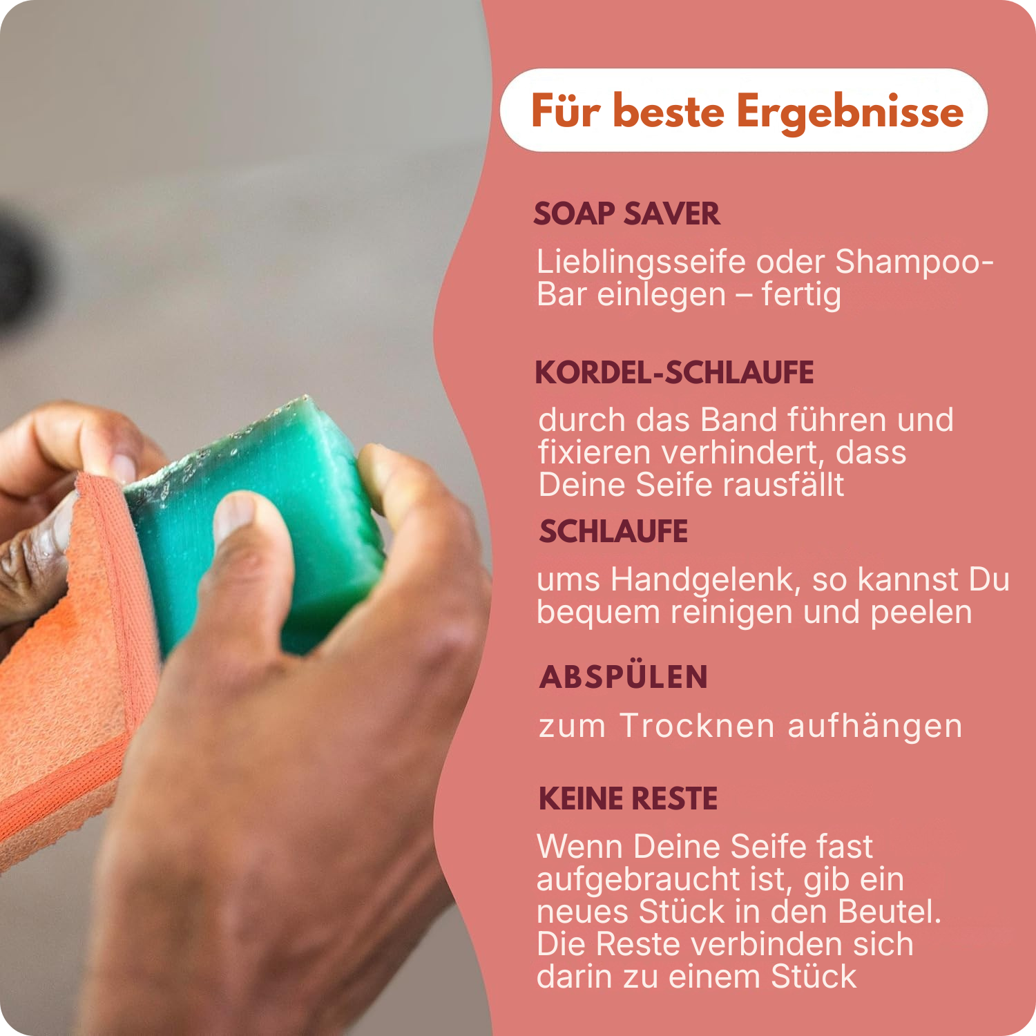 Seifensäckchen mit Peeling-Effekt