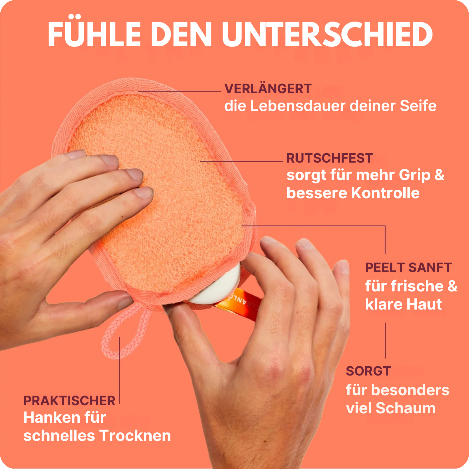 Seifensäckchen mit Peeling-Effekt