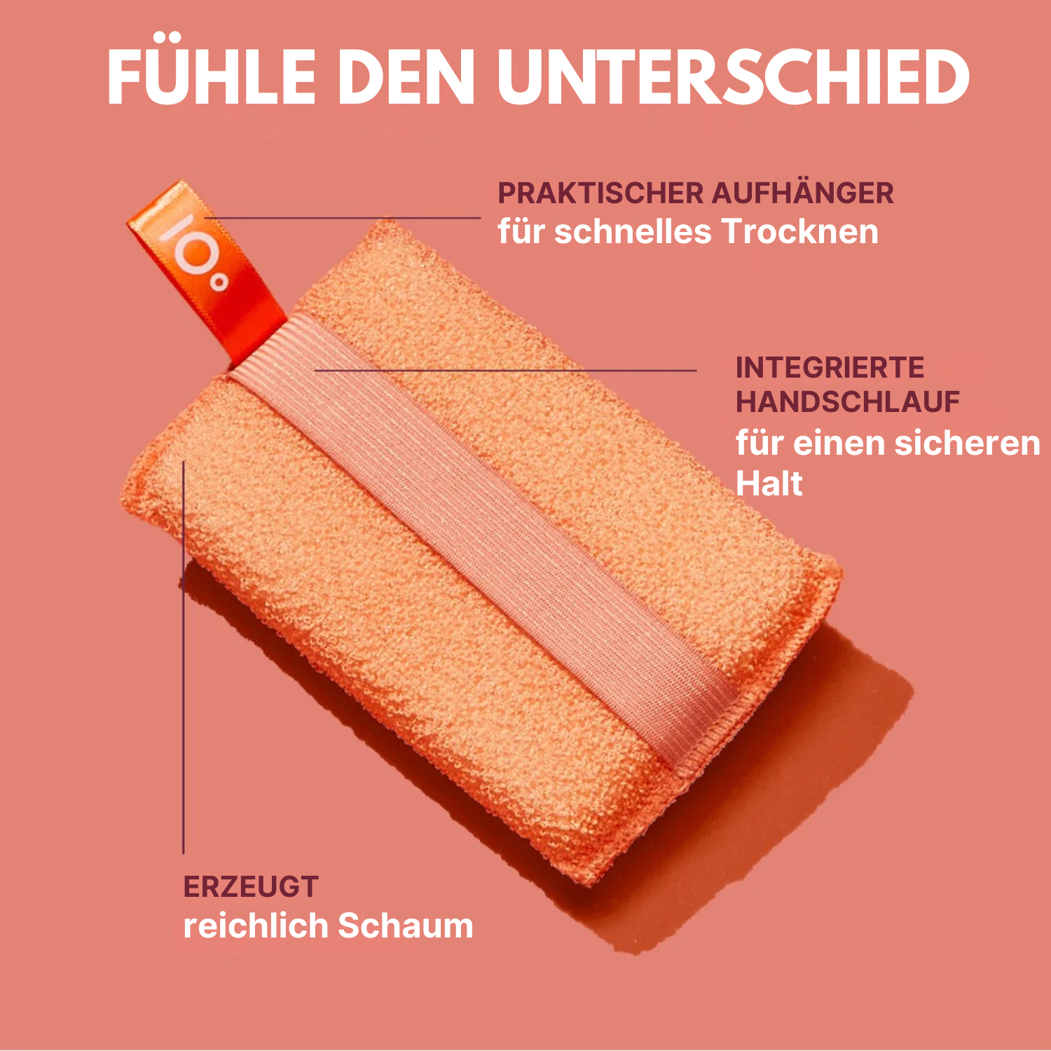 Cleanlogic Körper-Peeling-Schwamm 3er Pack Farben sortiert