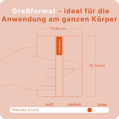 Großer Körper-Peelingschwamm ca. 11,4 × 15,5 cm
