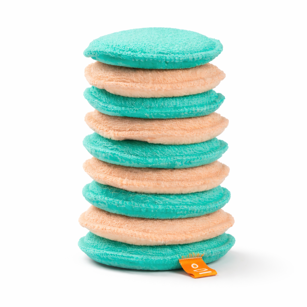 9er Set wiederverwendbare Gesichtspads sensitiv Dual-Textur